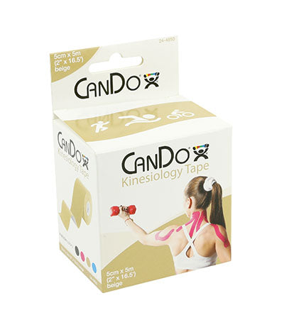 CanDo Kinesiology Tape 2” x 16.5 ft – Professional Muscle Support (Beige)