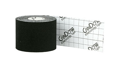 CanDo Kinesiology Tape 2” x 16.5 ft – Professional Muscle Support (Black)